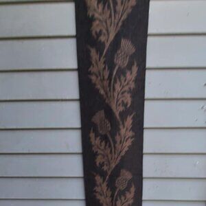 Kiltane Scotland 100% Lambs Wool Brown Thistle Scarf NWOT!  Edinburgh Extra Fine